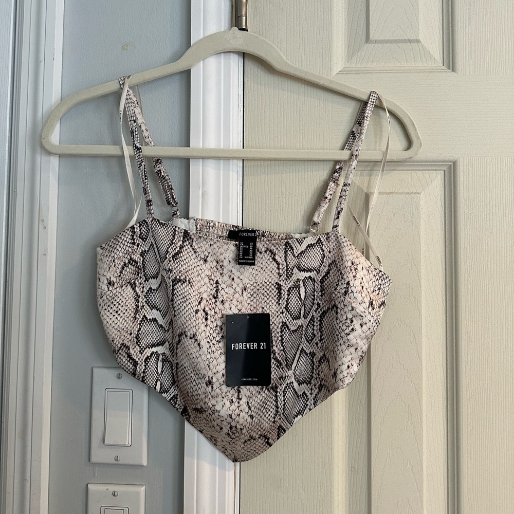 Forever 21 Snakeskin Bandana Top